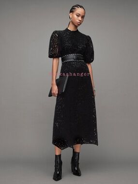 ALL SAINTS NWY Camila Lace Midi Dress US 00